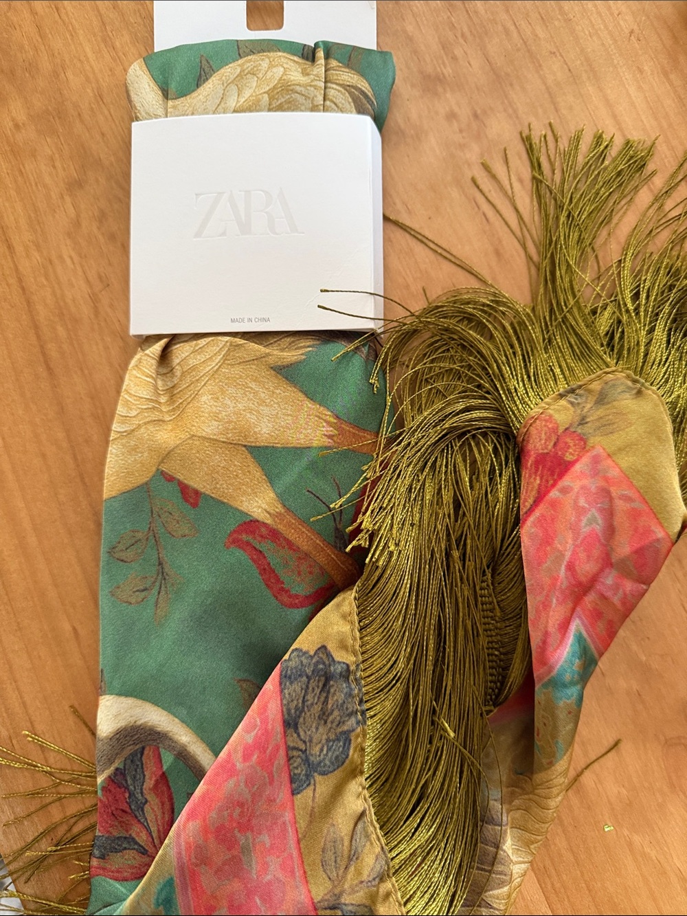 VIRAL Zara Heron Fringe Scarf - Picture 6 of 6
